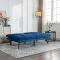 Navy Blue Convertible Folding Modern sofa Bed white-wood-primary living space-light duty-pine-2