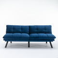 Navy Blue Convertible Folding Modern sofa Bed white-wood-primary living space-light duty-pine-2