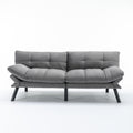 Light Grey Convertible Folding Modern sofa Bed white-wood-primary living space-light duty-pine-2