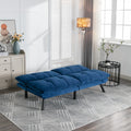 Navy Blue Convertible Folding Modern sofa Bed white-wood-primary living space-light duty-pine-2