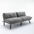 Light Grey Convertible Folding Modern sofa Bed white-wood-primary living space-light duty-pine-2