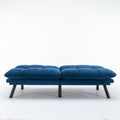 Navy Blue Convertible Folding Modern sofa Bed white-wood-primary living space-light duty-pine-2