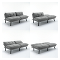 Light Grey Convertible Folding Modern sofa Bed white-wood-primary living space-light duty-pine-2