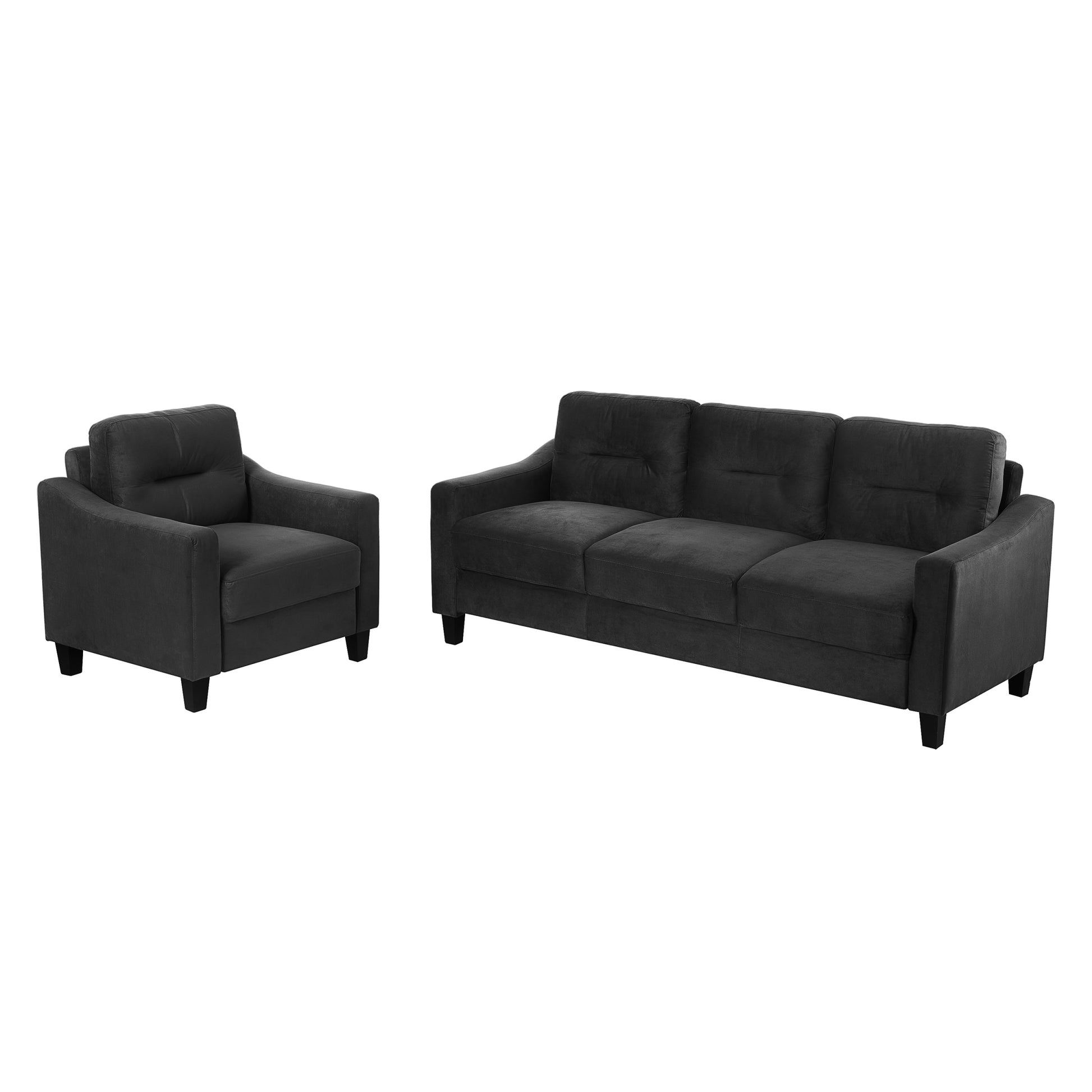 Couch Comfortable Sectional Couches and Sofas for black-velvet-1 seat