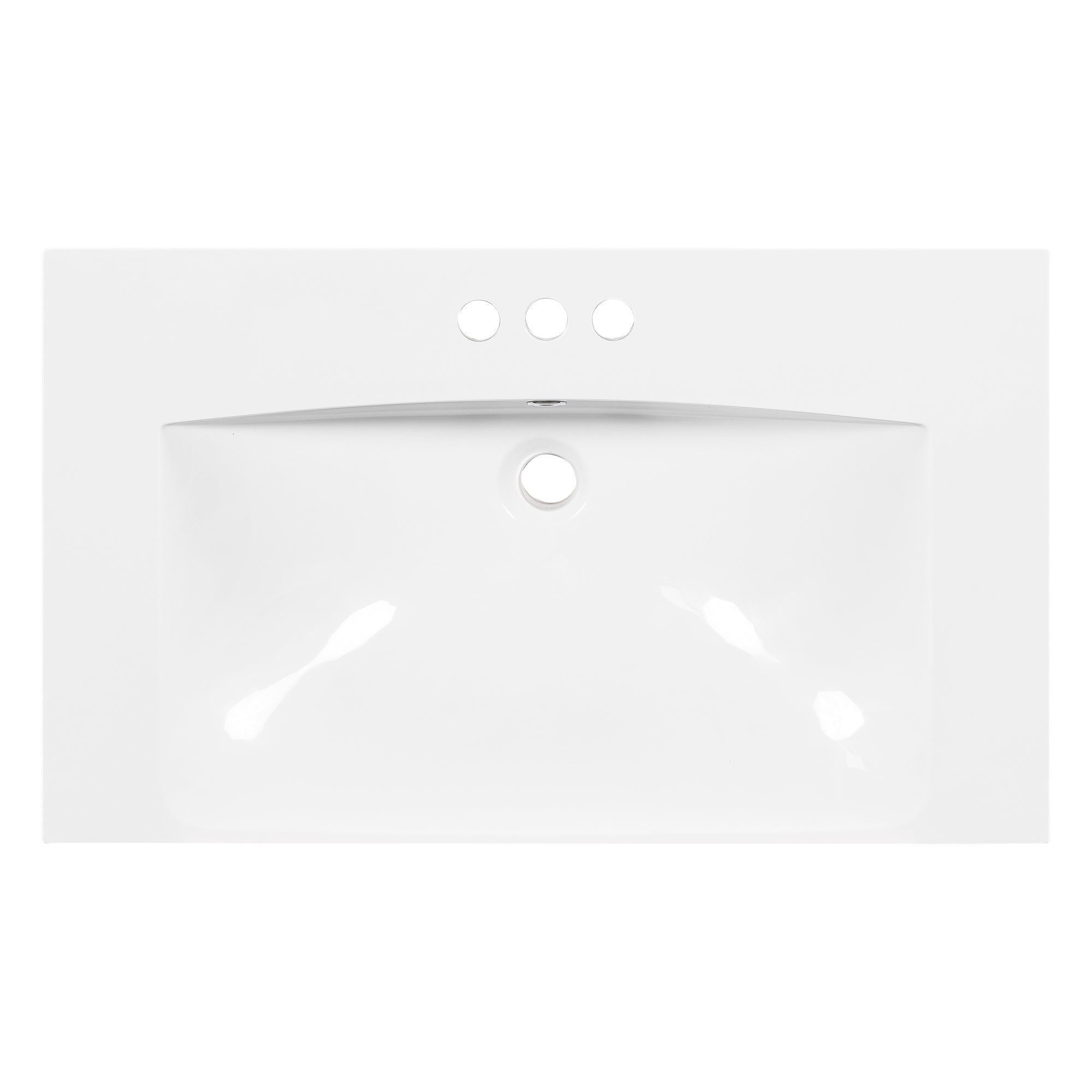 Sink Only 30" Bathroom vanity Resin white-resin