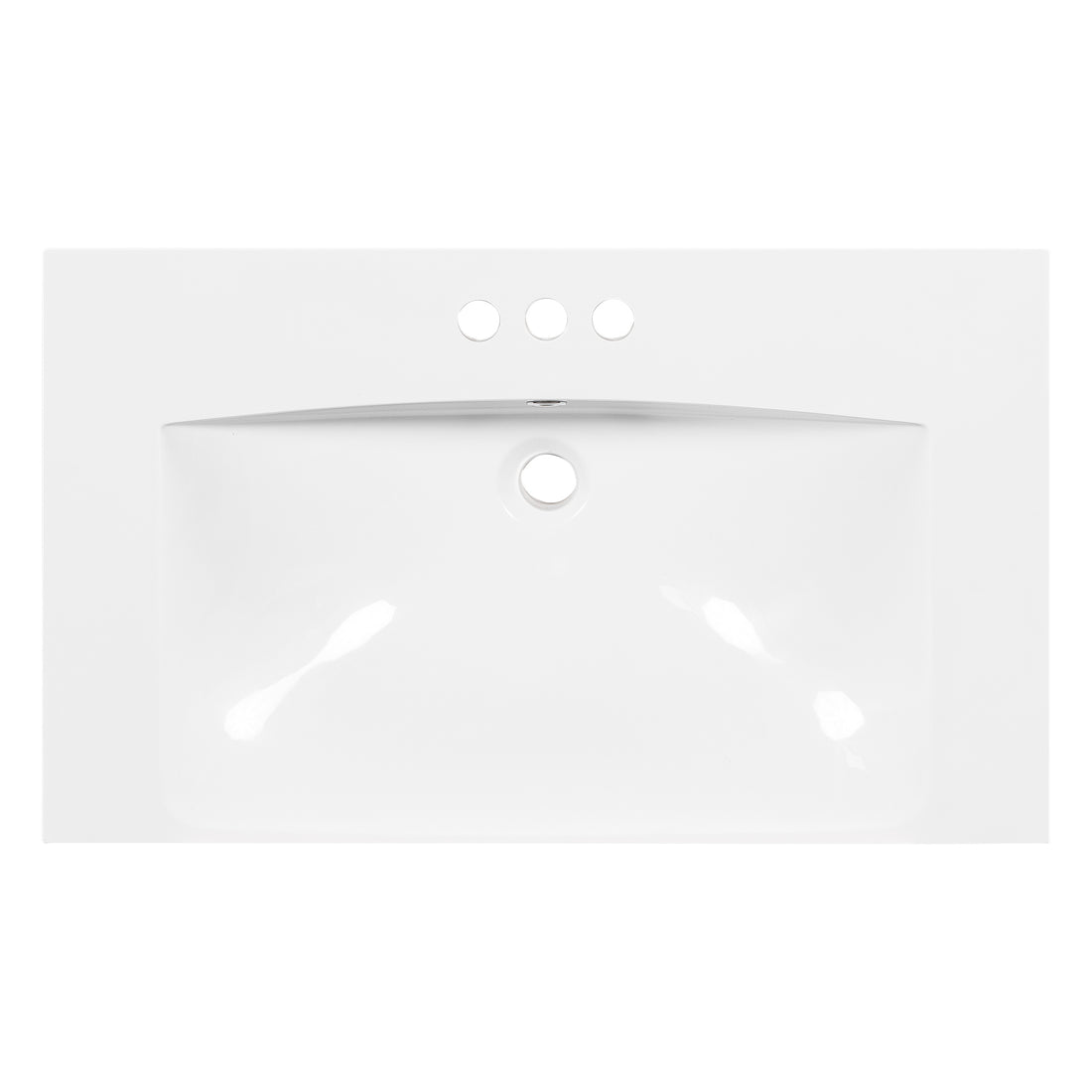 Sink Only 30" Bathroom vanity Resin white-resin