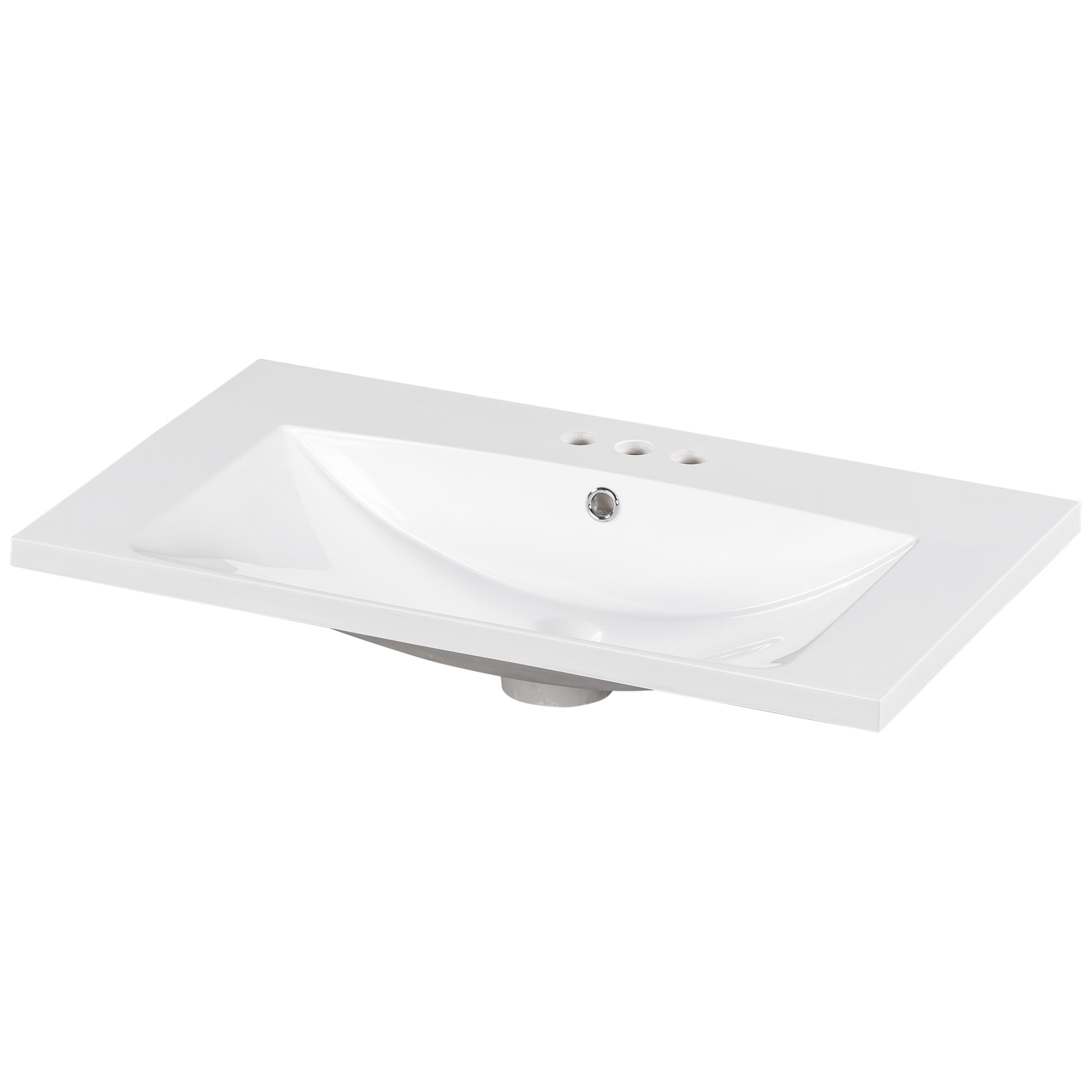 Sink Only 30" Bathroom vanity Resin white-resin