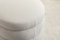 006 Soft Velvet Round Ottoman Footrest