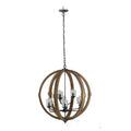 9 Light Globe Chandelier, Wood Chandelier Hanging