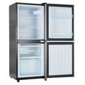 3.6Cu.Ft Dual Zone Refrigerator, 2.2 1.4Cu.Ft 4 Star black-iron