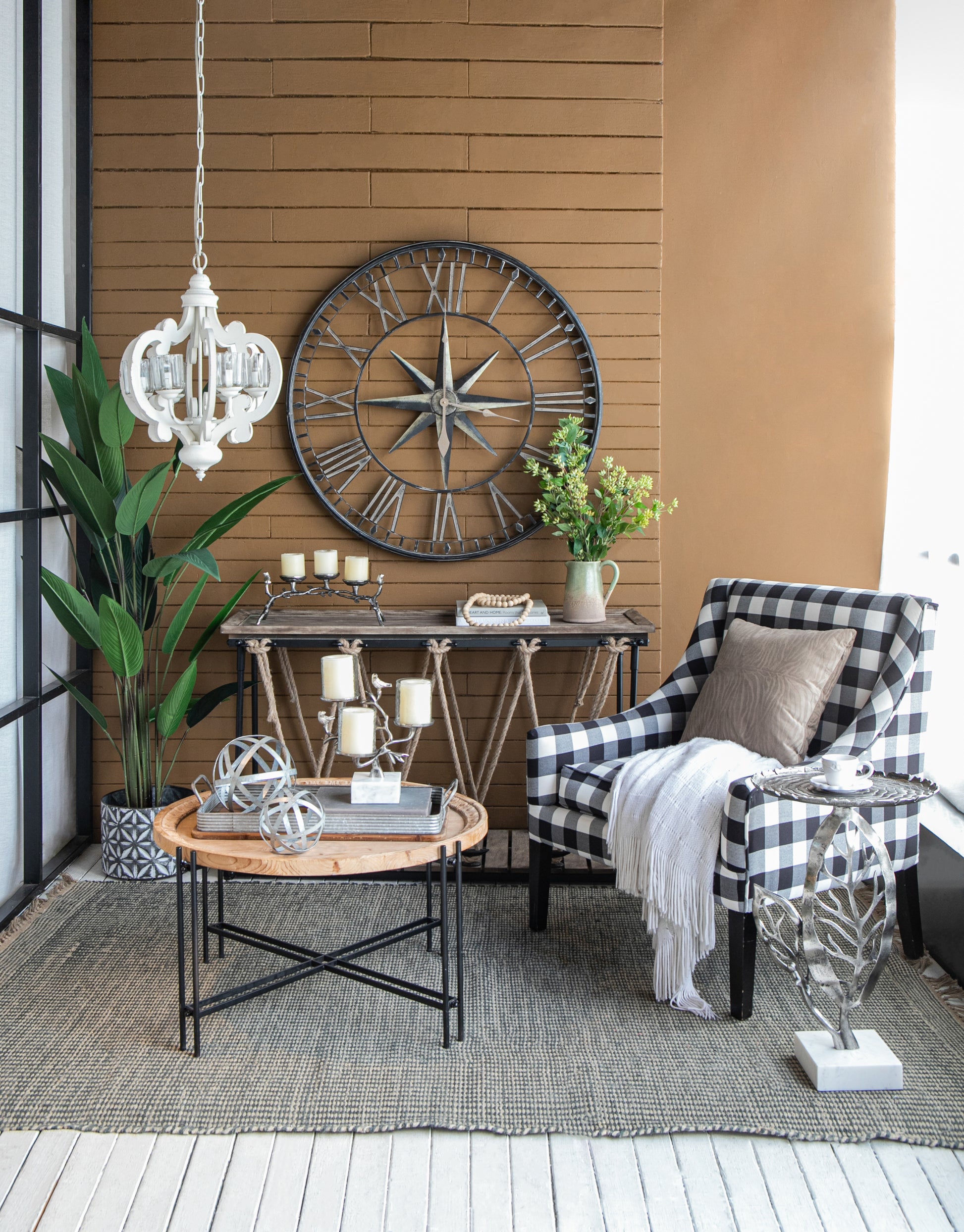 Farmhouse Chandelier, 6 Light Wood Chandelier Pendant cream-mdf+metal