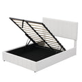 Full Size Upholstered Platform Bed With A