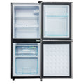 3.6Cu.Ft Dual Zone Refrigerator, 2.2 1.4Cu.Ft 4 Star black-iron