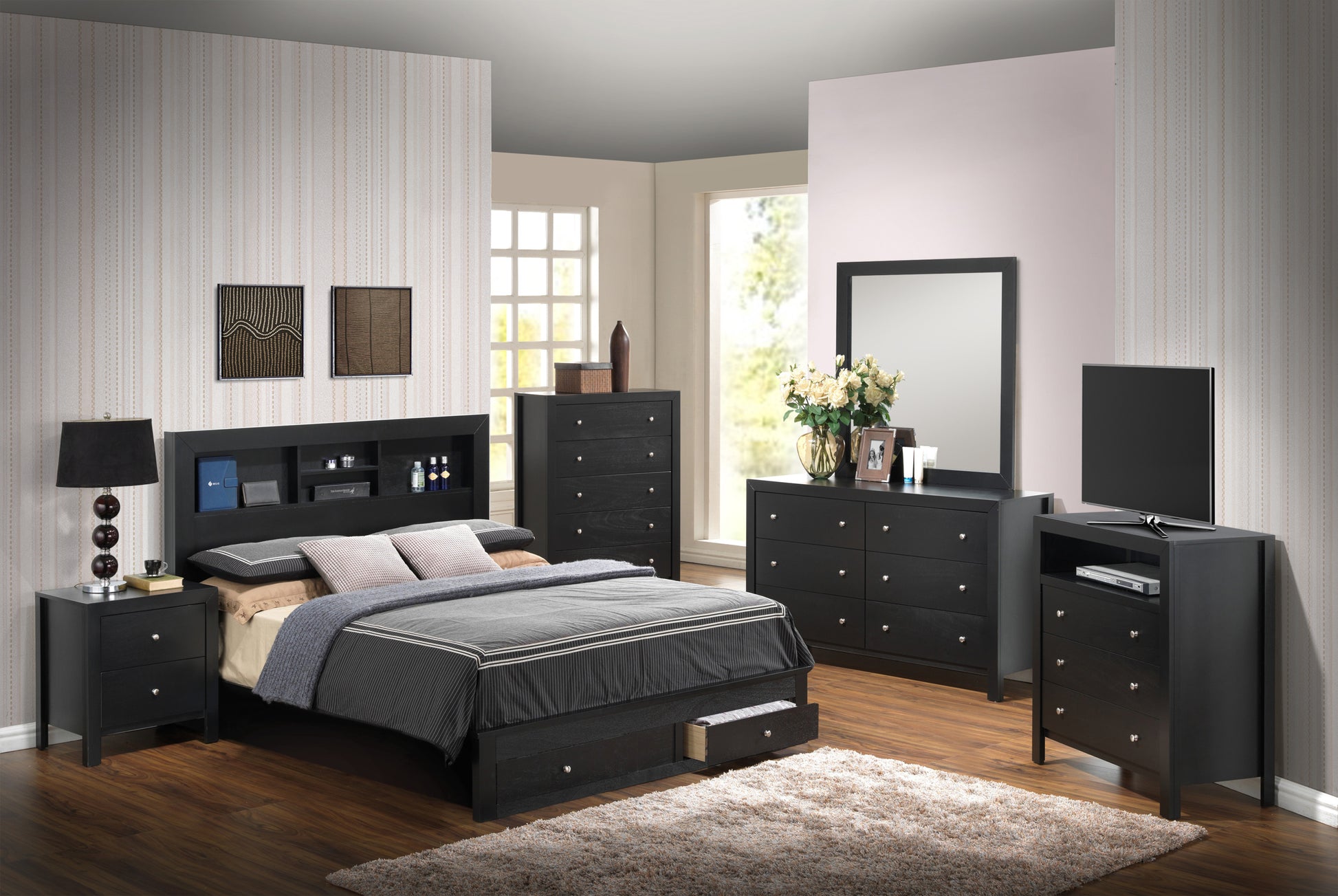 Burlington G2450D Ksb2 King Storage Bed 4 Boxes