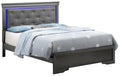 Lorana G6502C KB3 King Bed , Metalic black-particle board