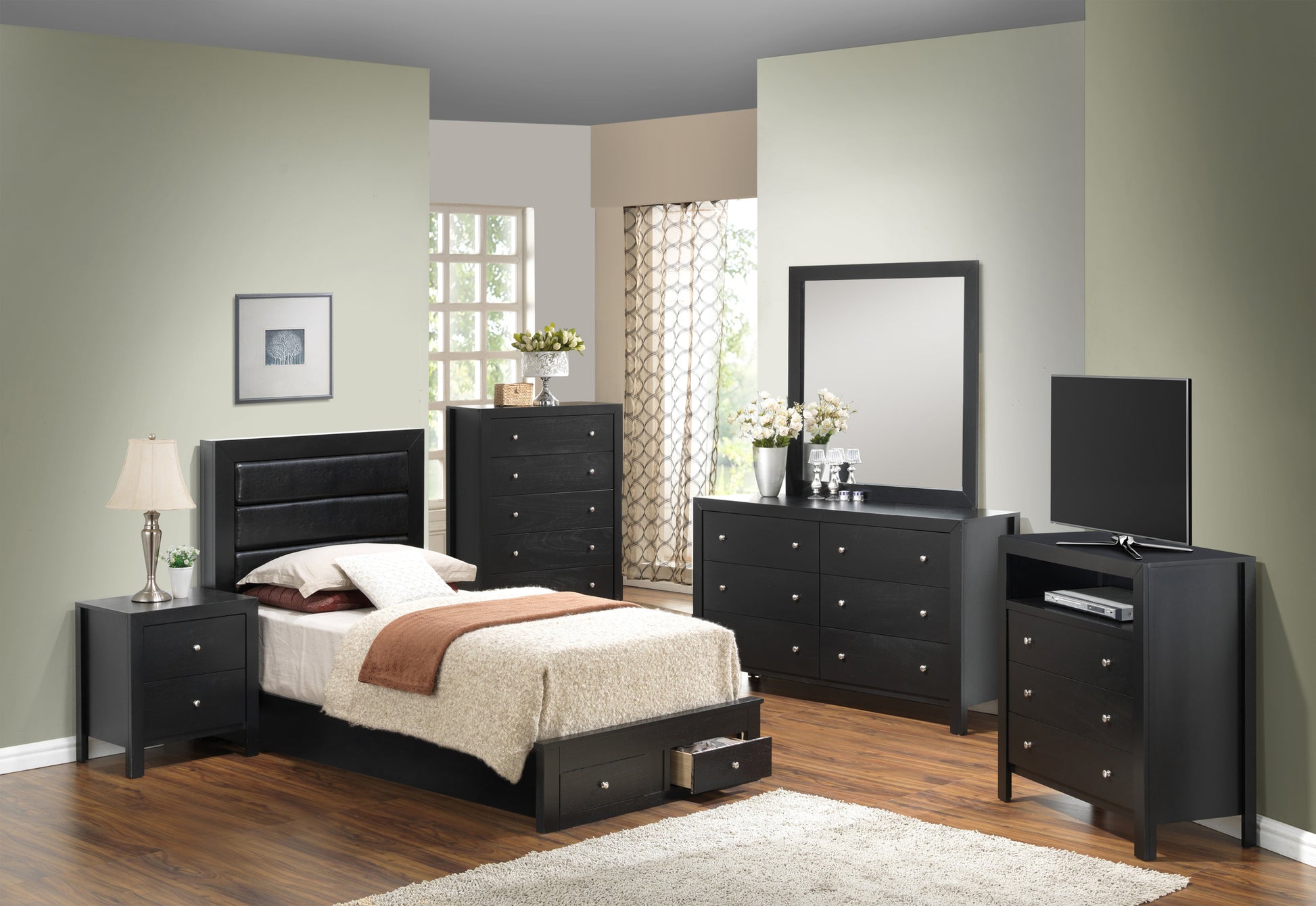 Burlington G2450C Tsb Twin Storage Bedblack - Box