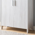 Wooden Two Door Shoe Cabinet With Four Interior -