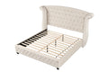 Sophia Crystal Tufted Queen Bed Made with Wood in box spring not