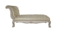 Acme Dresden Chaise w Pillow, Synthetic Leather &