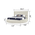 Hazel Modern Style King Bed with USB Charger & Made box spring not