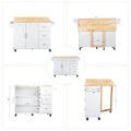 Kitchen Island & Kitchen Cart, Mobile Kitchen Island white-mdf