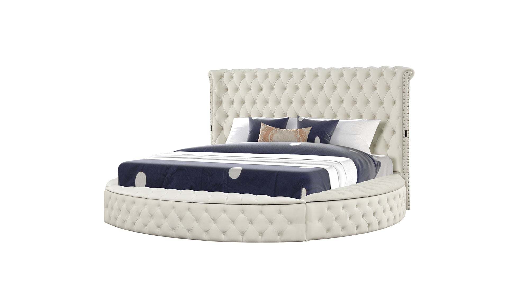 Hazel Modern Style King Bed with USB Charger & Made box spring not