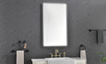 bathroom led mirror is multi functional and each matt black-aluminum