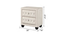 Sophia Crystal Tufted King 4 Pc Vanity Bedroom Set box spring not required-king-cream-wood-4 piece