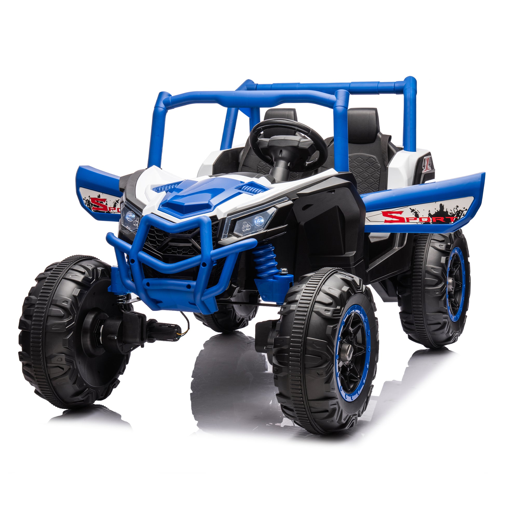 24V Ride On XXL UTV car for kid,2seater with two blue-polyethylene