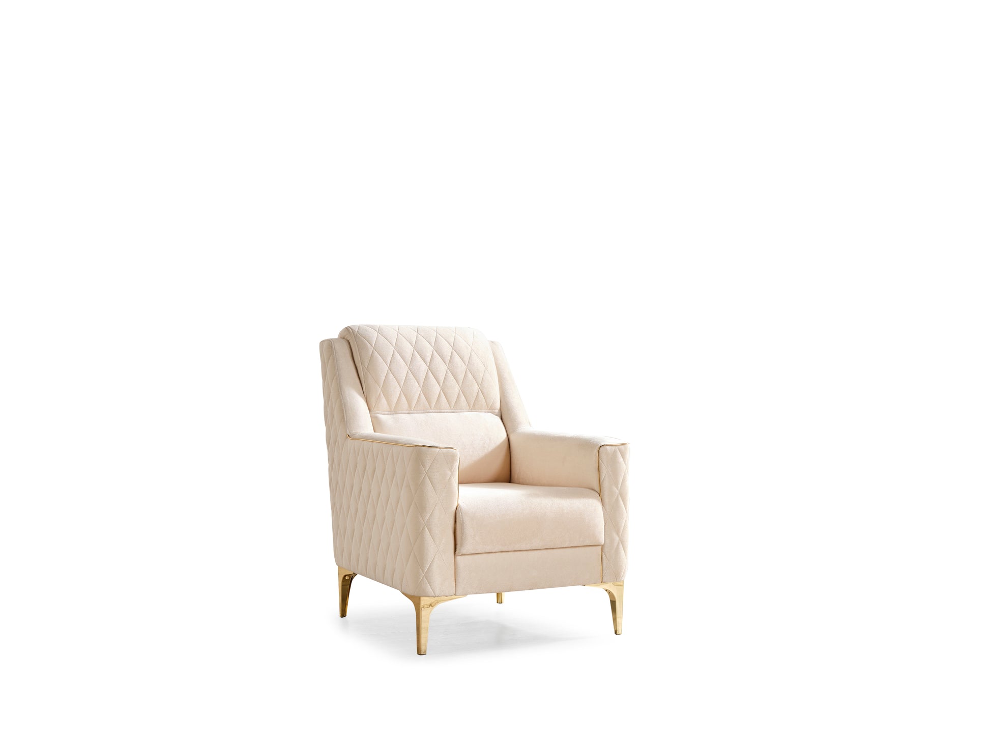 Luna Modern Style Chair in Ivory ivory-primary living