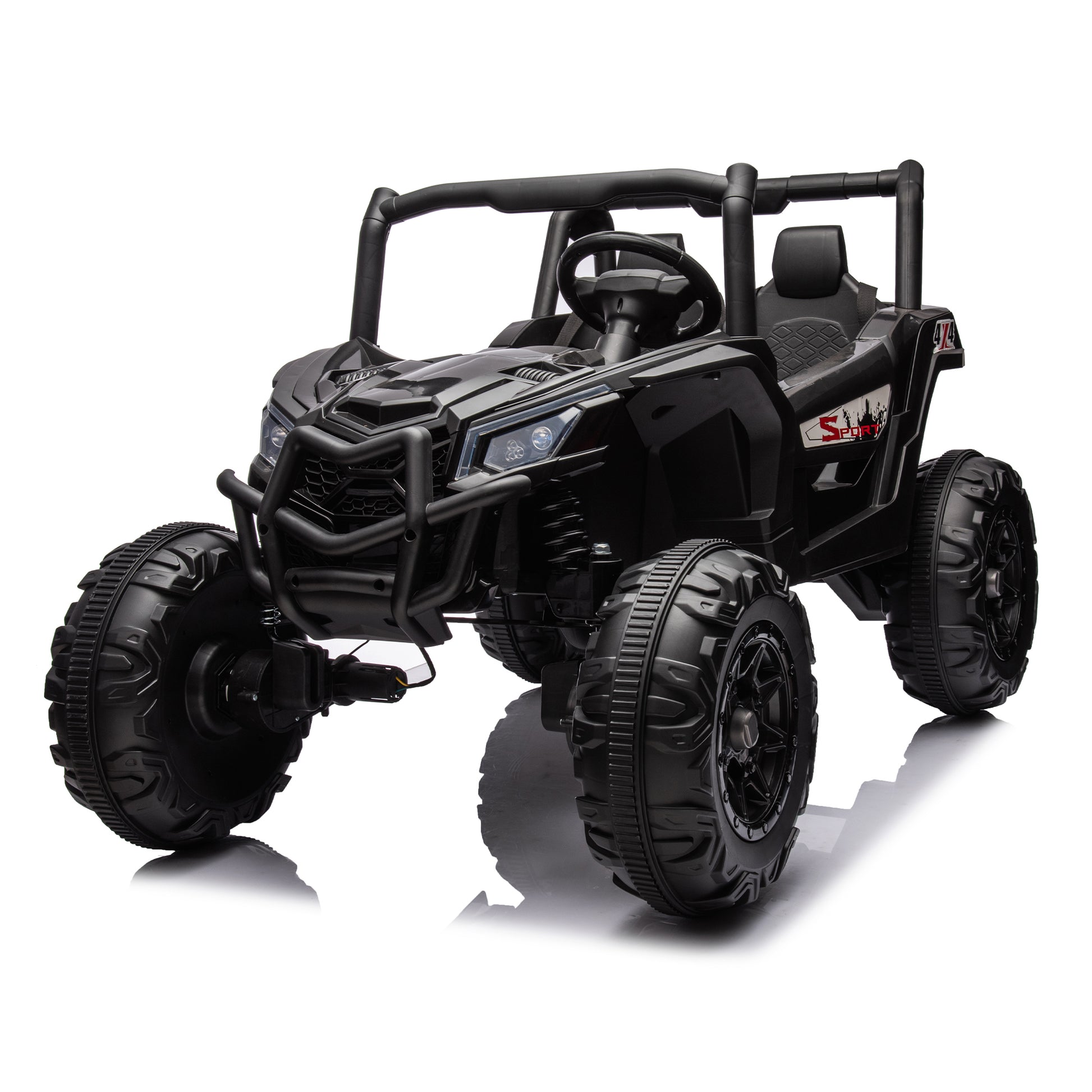 24V Ride On XXL UTV car for kid,2seater with two black-polyethylene