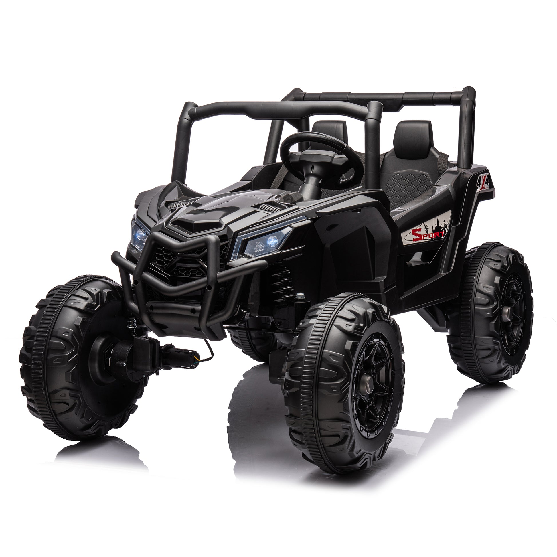 24V Ride On XXL UTV car for kid,2seater with two black-polyethylene