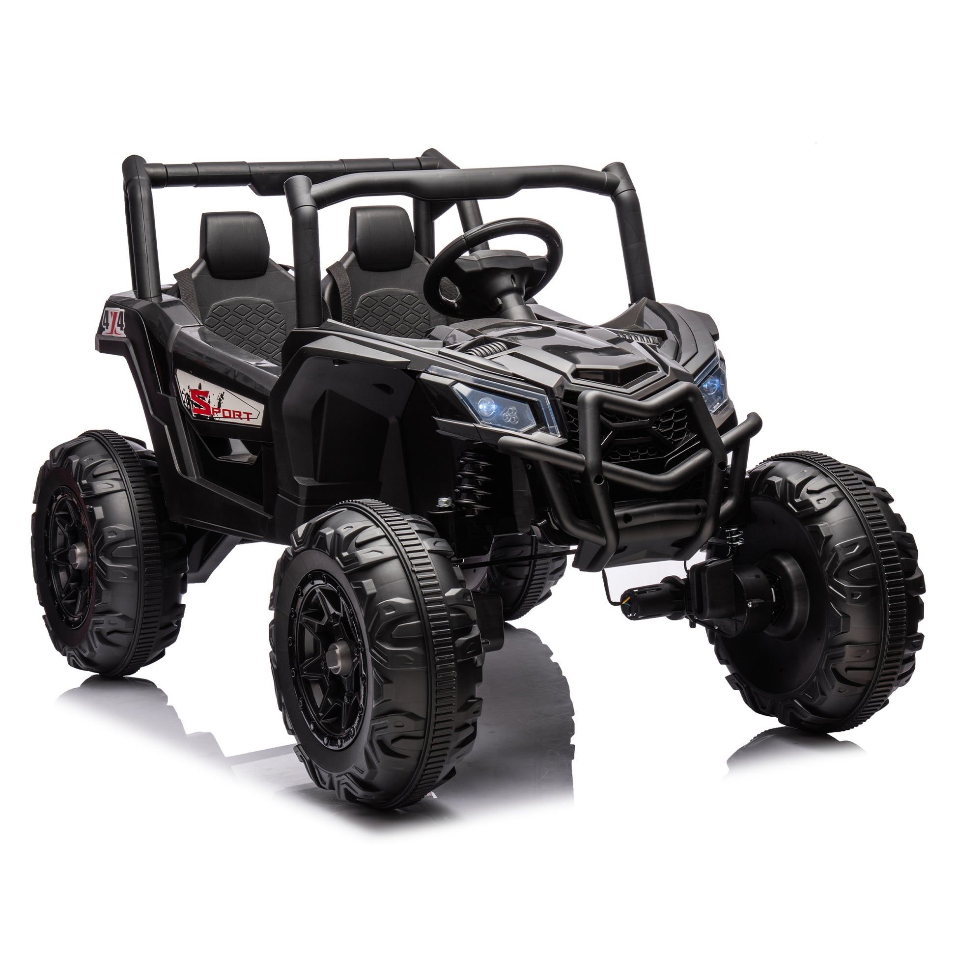 24V Ride On XXL UTV car for kid,2seater with two black-polyethylene