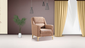 Luna Modern Style Chair in Copper copper-primary living