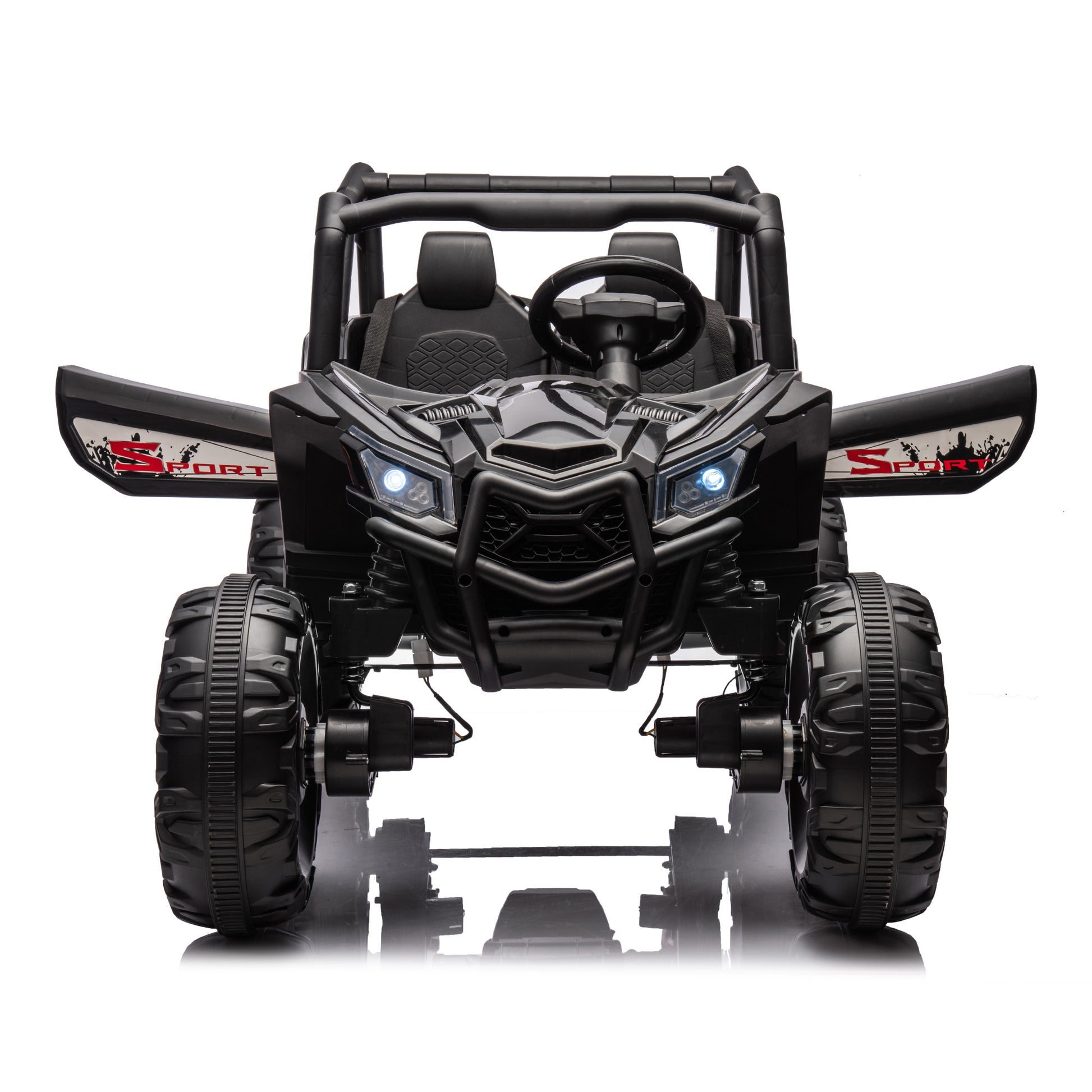 24V Ride On XXL UTV car for kid,2seater with two black-polyethylene