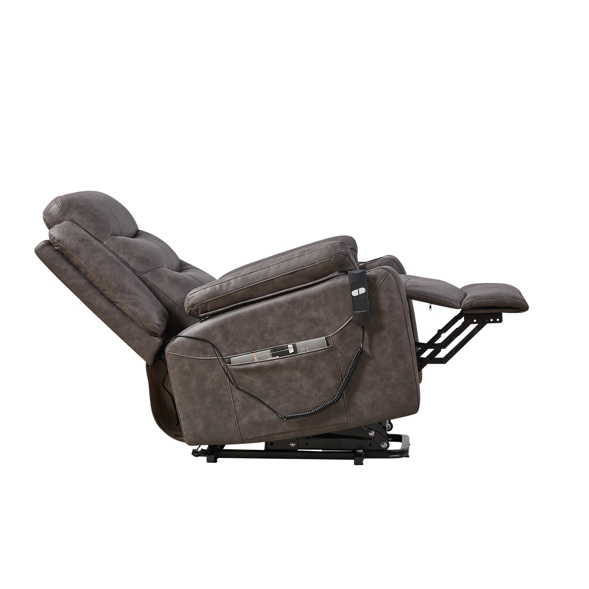 Liyasi Electric Power Lift Recliner Chair with 1 gray-power-remote-primary living