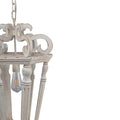 Wood Chandelier, Hanging Light Fixture with Adjustable cream white-wood