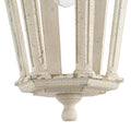 Wood Chandelier, Hanging Light Fixture with Adjustable cream white-wood