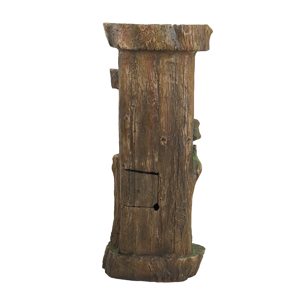 11x13.4x31.5" Rustic Decorative Tree Trunk 5 Tier brown-garden & outdoor-farmhouse-french