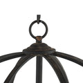 4 Light Metal Chandelier, Hanging Light Fixture with black-iron