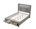 Kenzo Modern Style Full Bed Made with Wood & LED box spring not