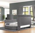 Maya Modern Style Crystal Tufted Queen Bed Made with box spring not