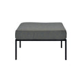 ACME Rajni Patio Ottoman, Gray Fabric & Black Finish gray-fabric