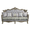 ACME Miliani Sofa w 5 Pillows, Fabric & Antique Bronze antique bronze-fabric