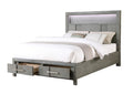 Kenzo Modern Style King 5PC Storage Bedroom Set Made box spring not required-king-gray-wood-5 piece