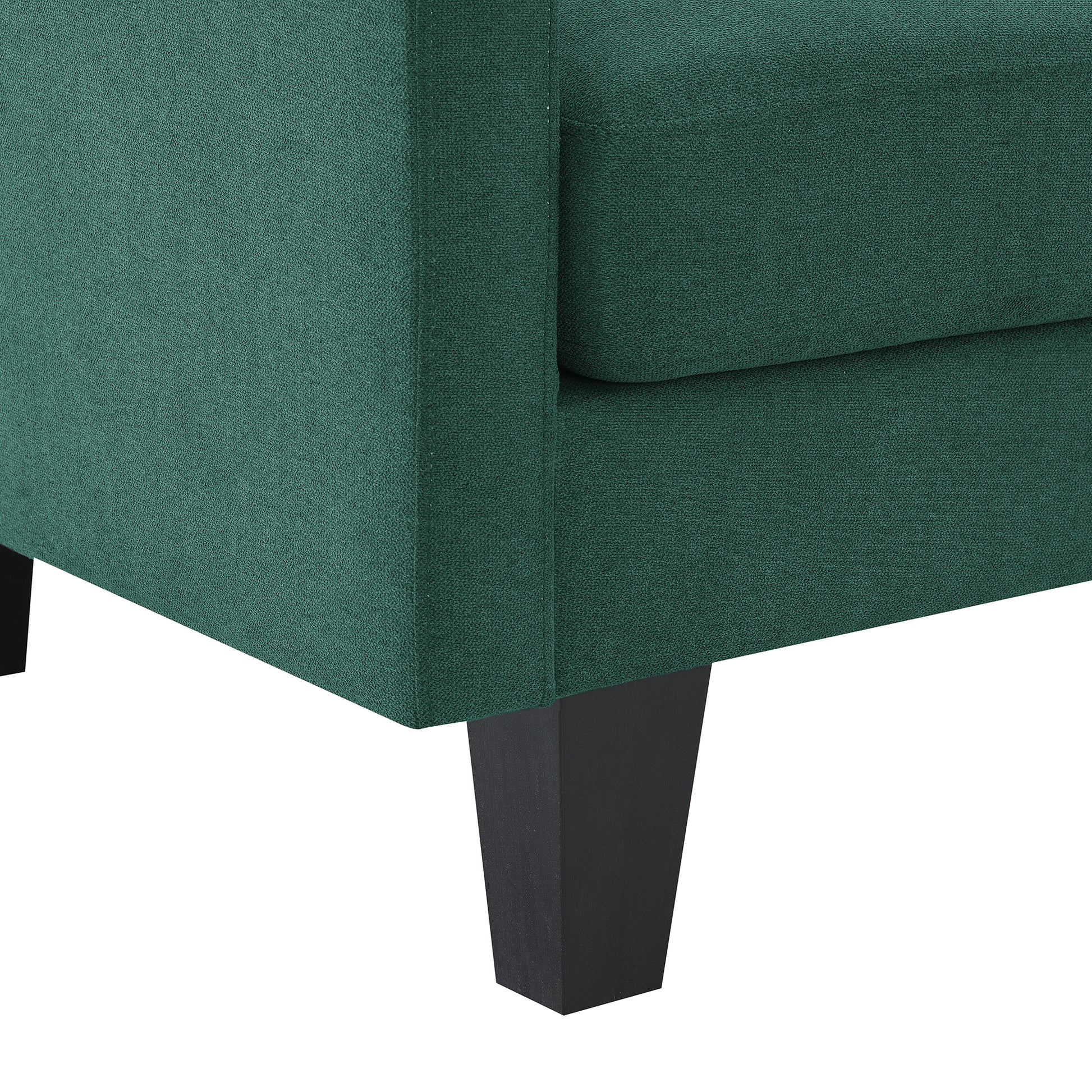 90*88" Terrycloth Modern Sectional Sofa,5 Seat green-fabric