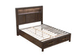 Kenzo Modern Style Full Bed Made with Wood & LED box spring not