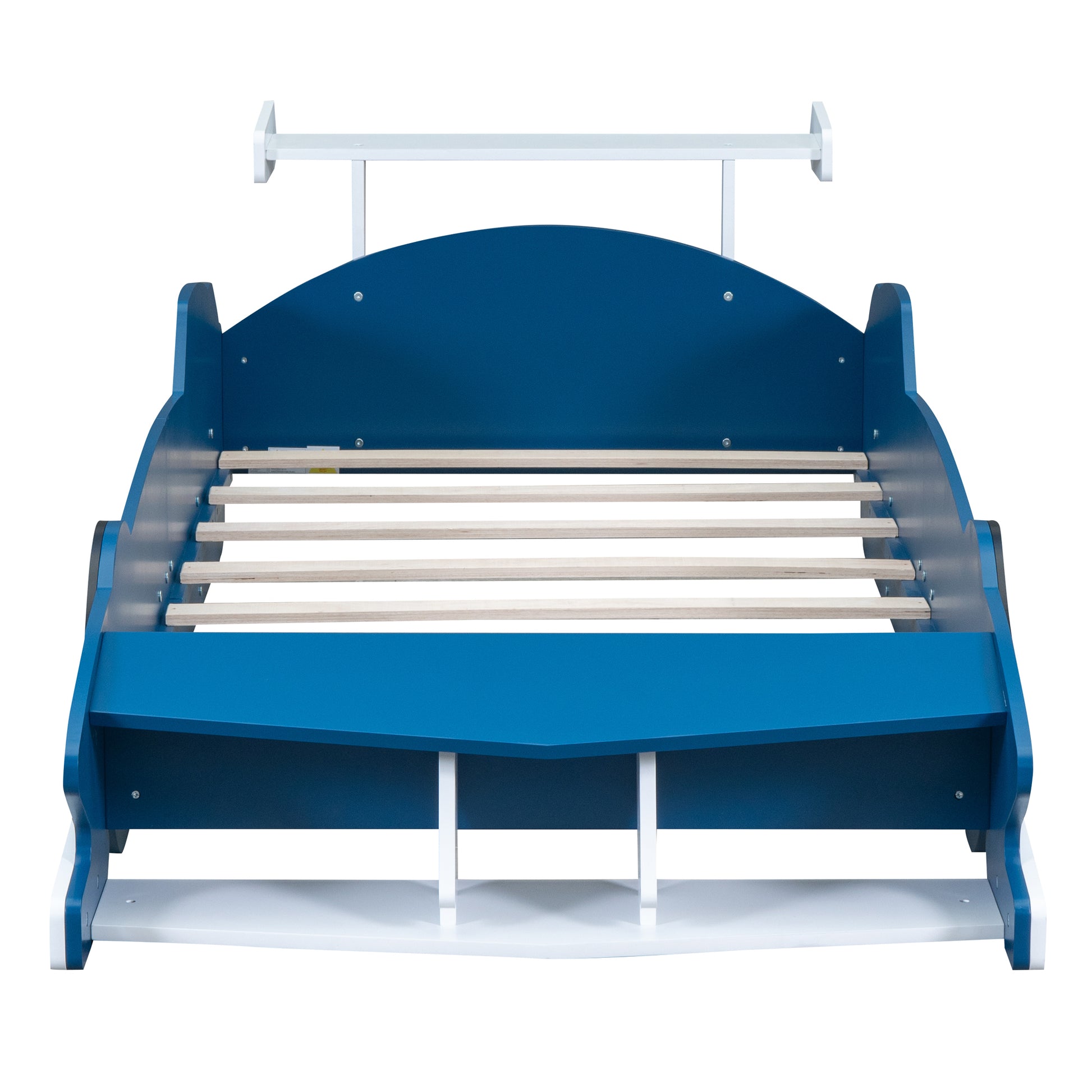 Twin Size Race Car Shaped Platform Bed With