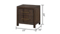 Kenzo Modern Style 2 Drawer Nightstand Made with Wood walnut-2 drawers-bedroom-bedside