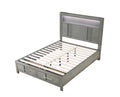 Kenzo Modern Style King 5PC Storage Bedroom Set Made box spring not required-king-gray-wood-5 piece